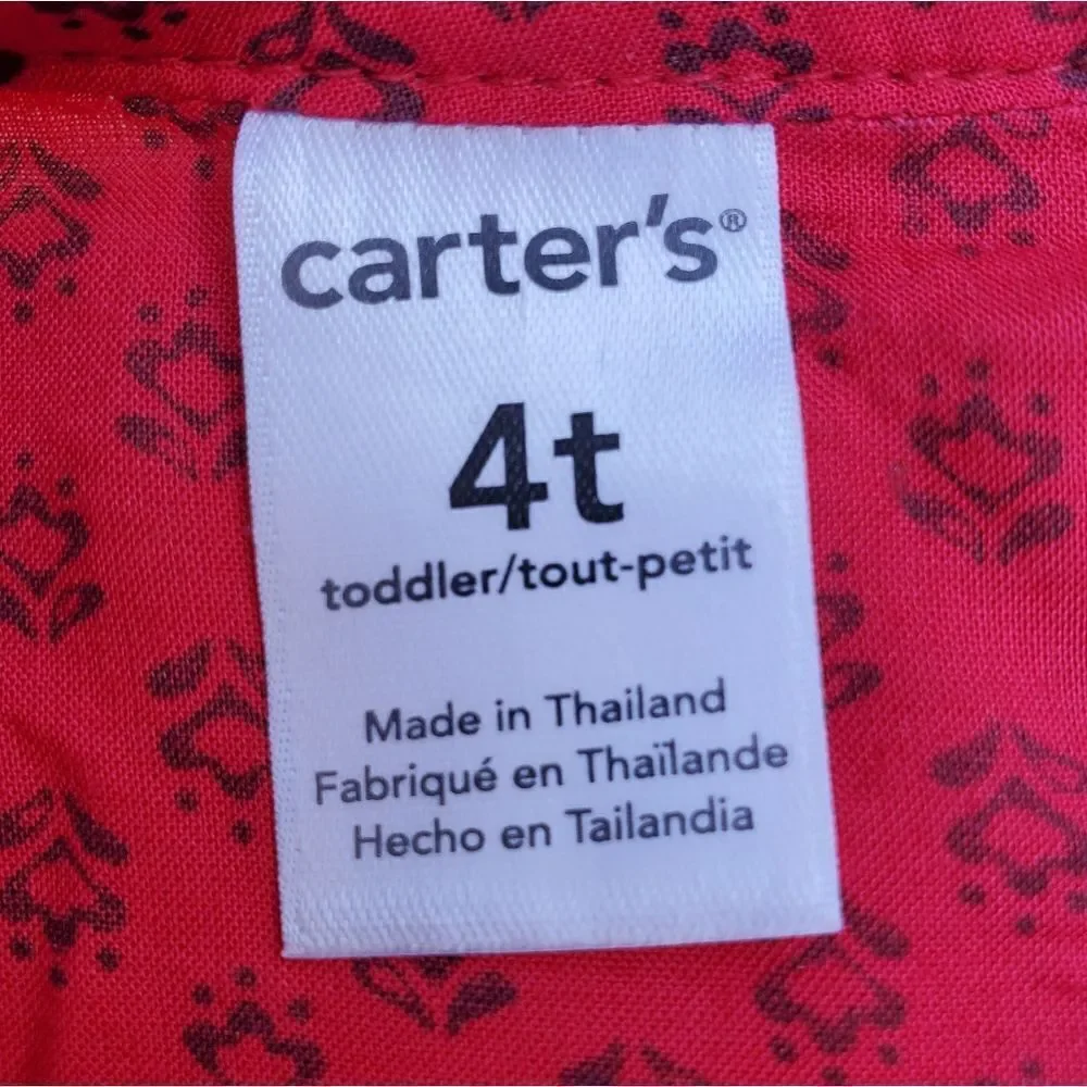 Carter's flower pattern roll up sleeve romper Size 4T